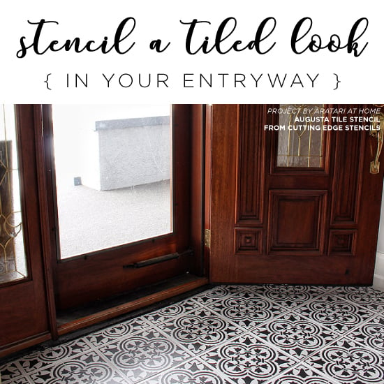 Stencil A Tiled Look In Your Entryway Stencil Stories
