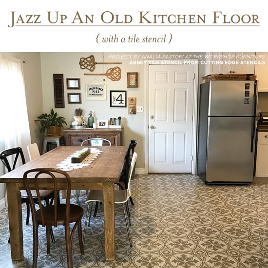 Jazz Up An Old Kitchen Floor With A Tile Stencil Stencil Stories