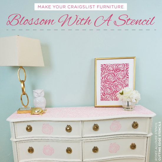 Make Your Craigslist Furniture Blossom With A Stencil Stencil