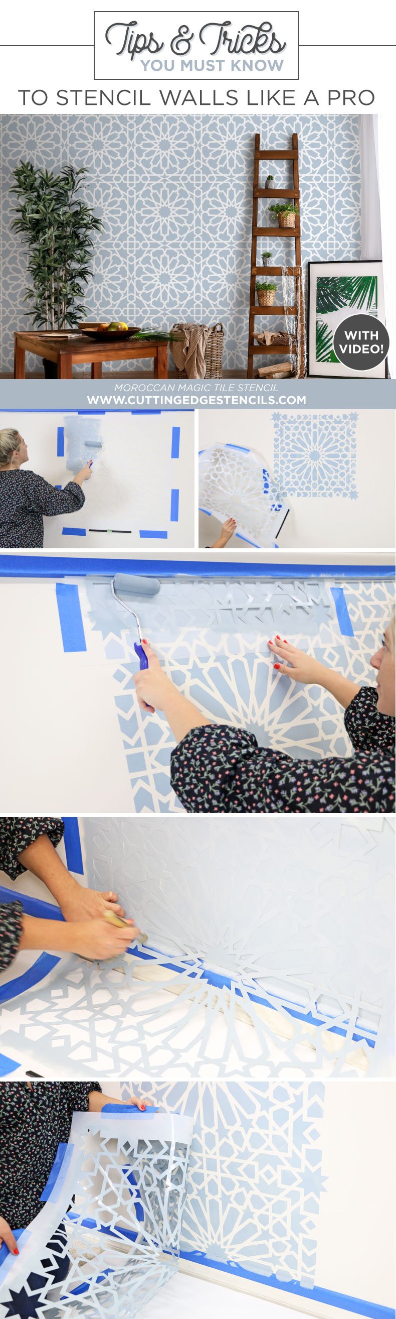 DIY Wall Paint Stencils, Tips and Trick for Painting Patterns With  Stencils