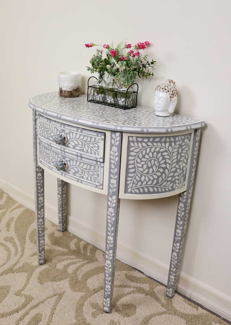 Stenciled inlay table
