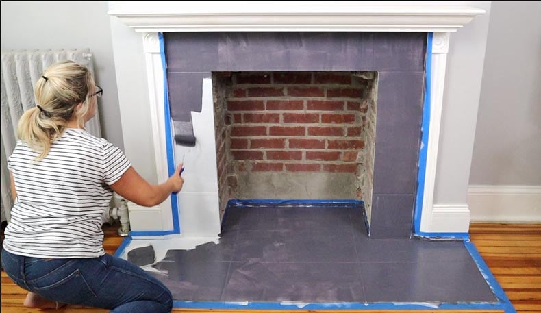 painting a fire place