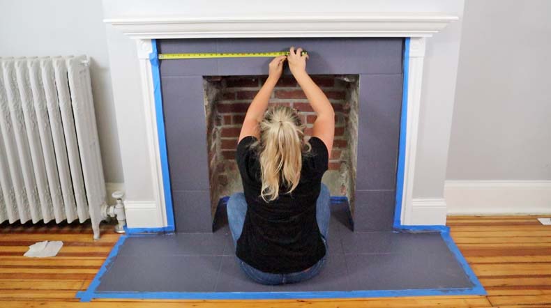 measuring a fireplace