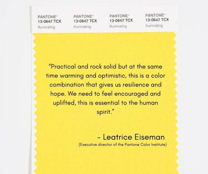pantone color of the year quote