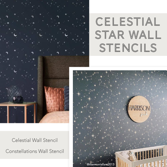 Celestial Star Wall Stencils Constellation Stenciling