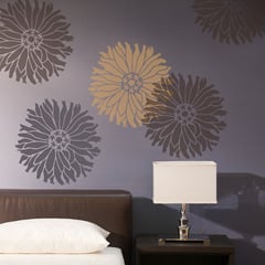 Flower stencil, large stencils for wall painting. Reusable
