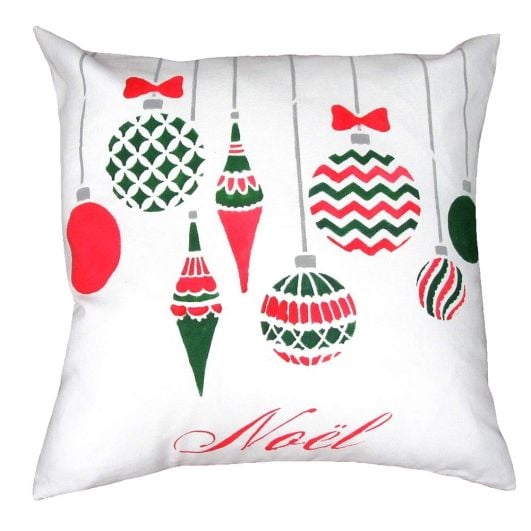 Christmas Ornaments DIY Decorative Pillow Stencil Kit - DIY Accent