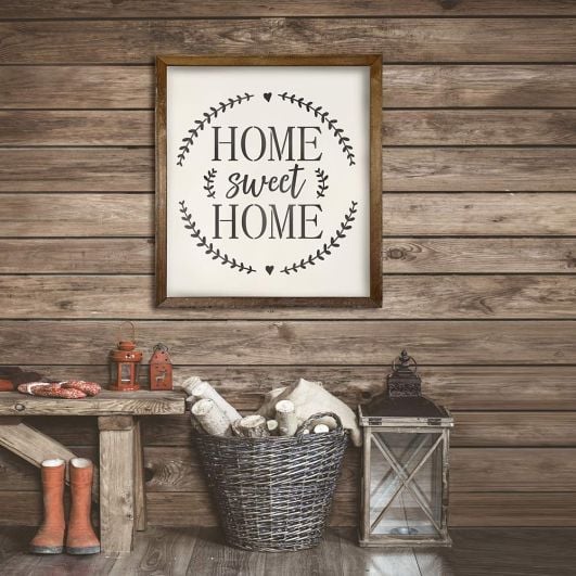 Home Sweet Home Stencil Sign - DIY Farmhouse stencils for Cottage ...
