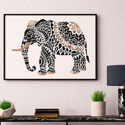 Elephant Print Fabric, Wallpaper and Home Decor