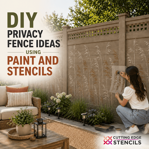 10 DIY privacy fence ideas using paint and stencils
