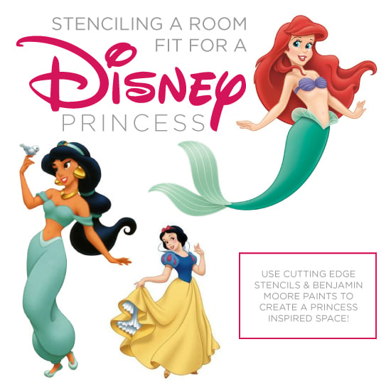 Stenciling A Room Fit For a Disney Princess