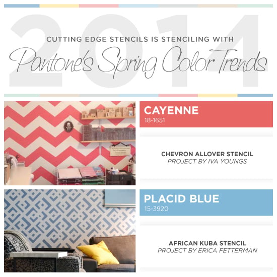 Stenciling With Pantone's 2014 Spring Color Trends