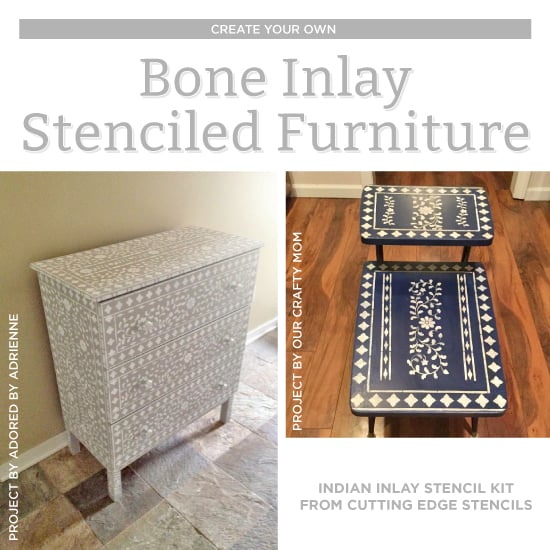 Create Your Own Bone Inlay Stenciled Furniture