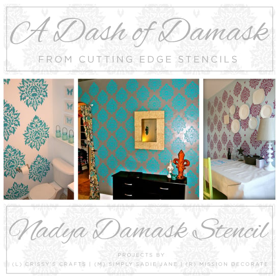 A Dash of Damask: Nadya Damask Stencil