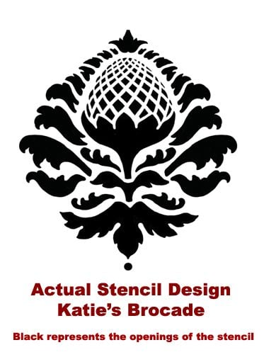 damask stencil for walls