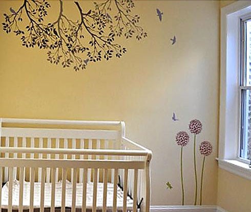 Spring Songbirds Wall Stencil