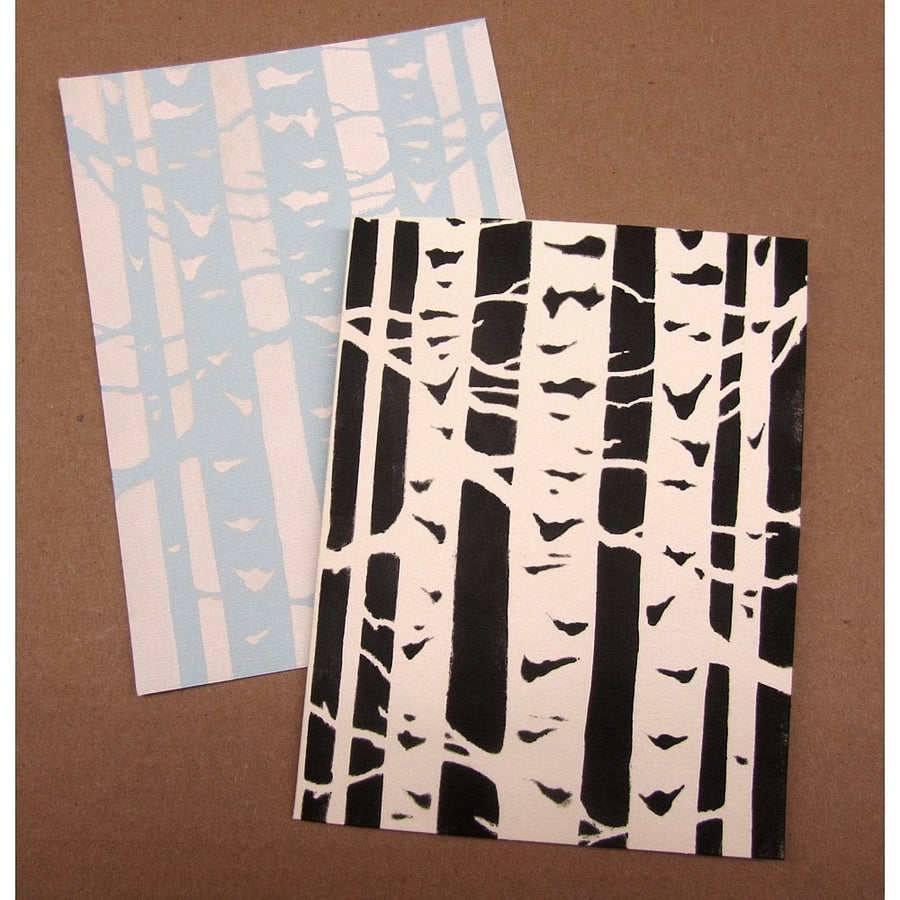 Birch-forest-card-stencil