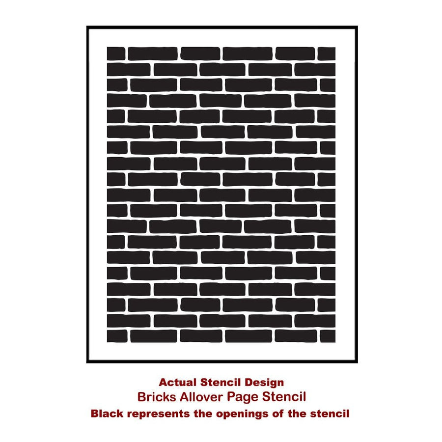 Bricks-allover-medium-card-template-stencil