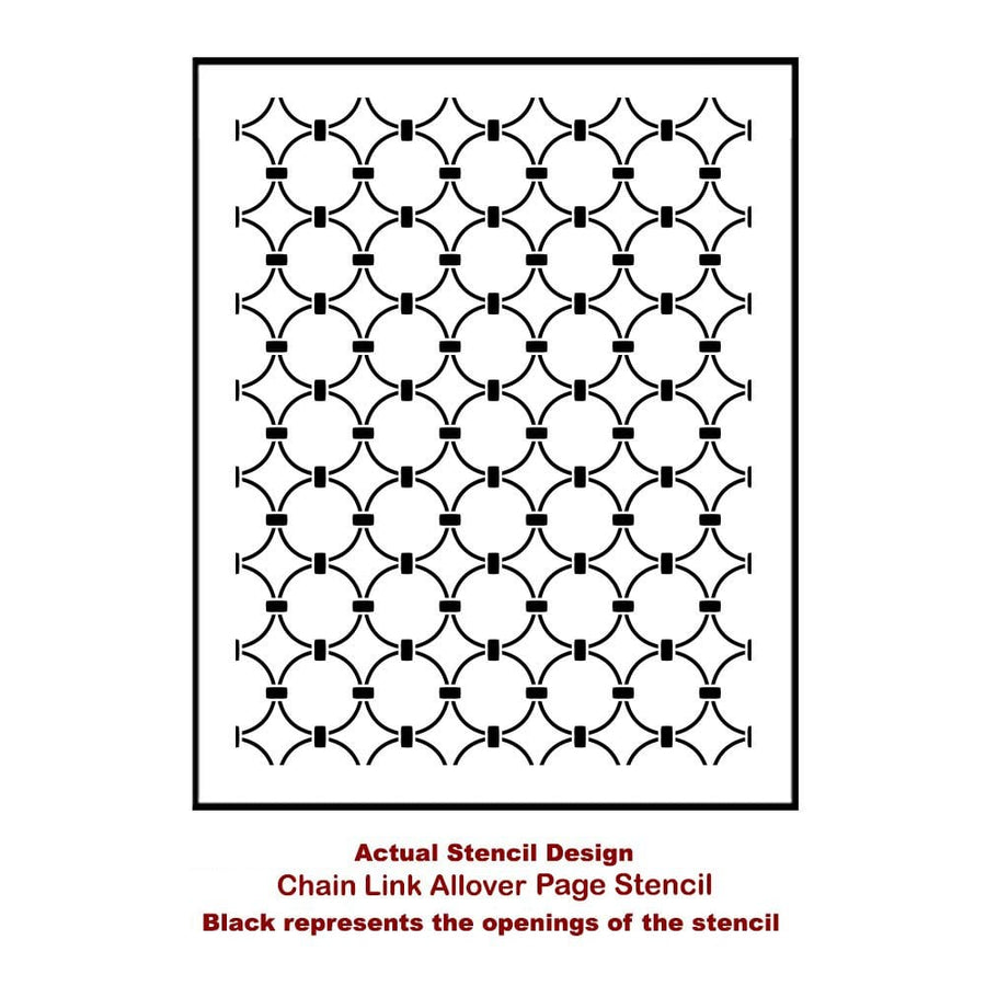 Chain-link-allover-medium-card-template-stencil