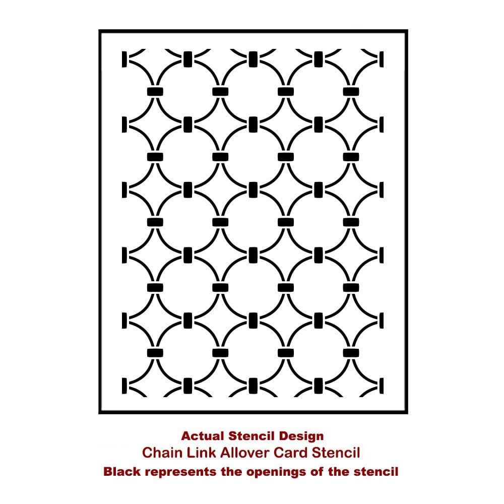 Border Pattern Chain Card Chain Link stencil template - Moroccan stencil templates for handmade ...