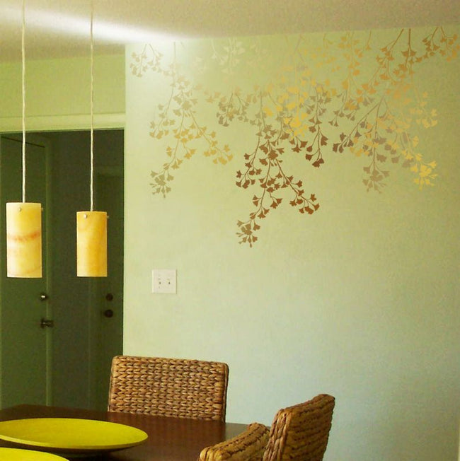 Cherry branch stencil