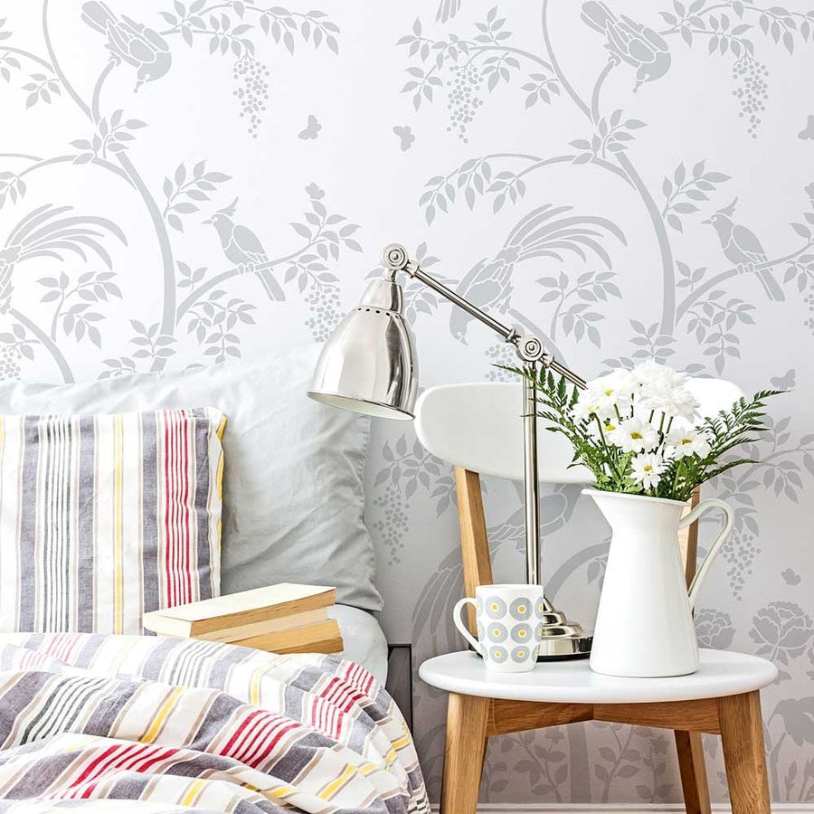 Chinoiserie-wall-stencil-wallpaper-stencils-birds-trees