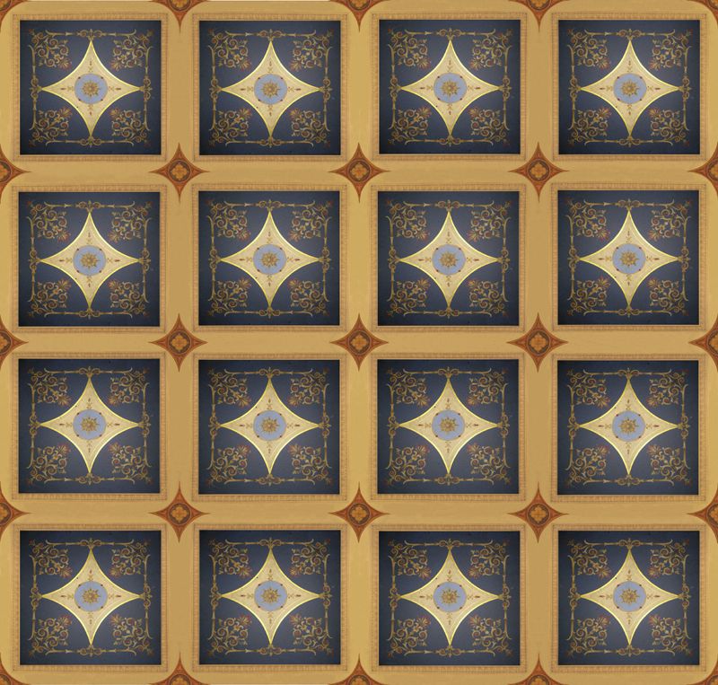 classical ceiling stencil