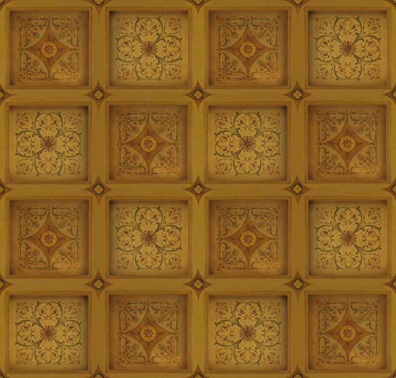 classical ceiling stencil