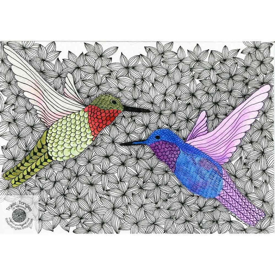 Coloring-pages-designs-stencils-doodle-tangle-stencil-Hummingbirds