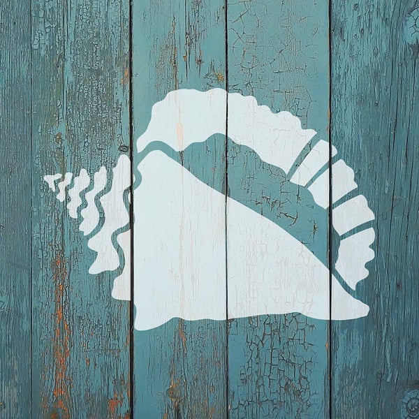 Conch Shell Painting Stencil | Nautical Conch Shell Stencil
