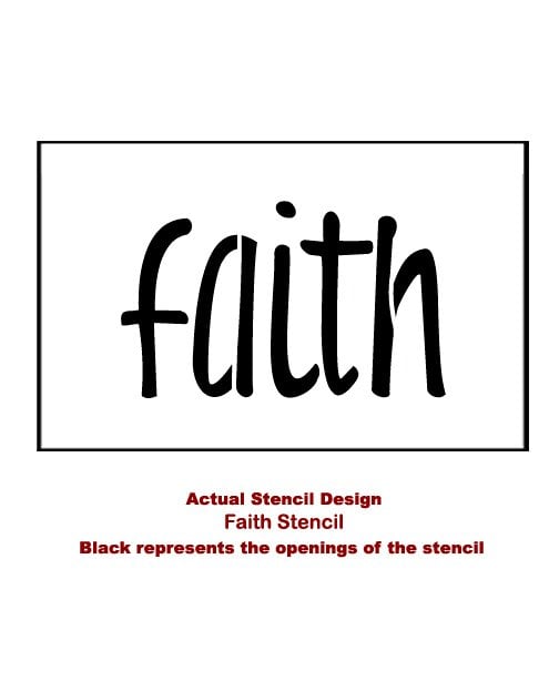 Faith-phrase-stencil-design