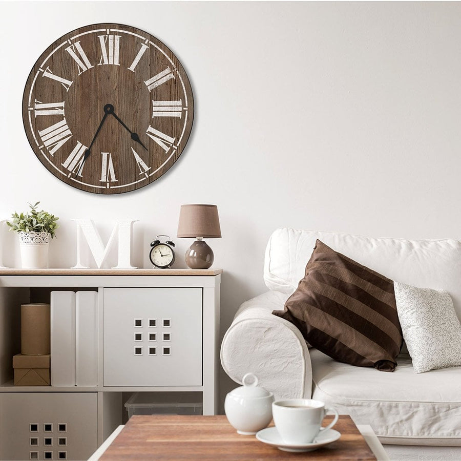 FarmHouse Clock Stencil Latin numerals clock stencils DIY reclaimed wood clock