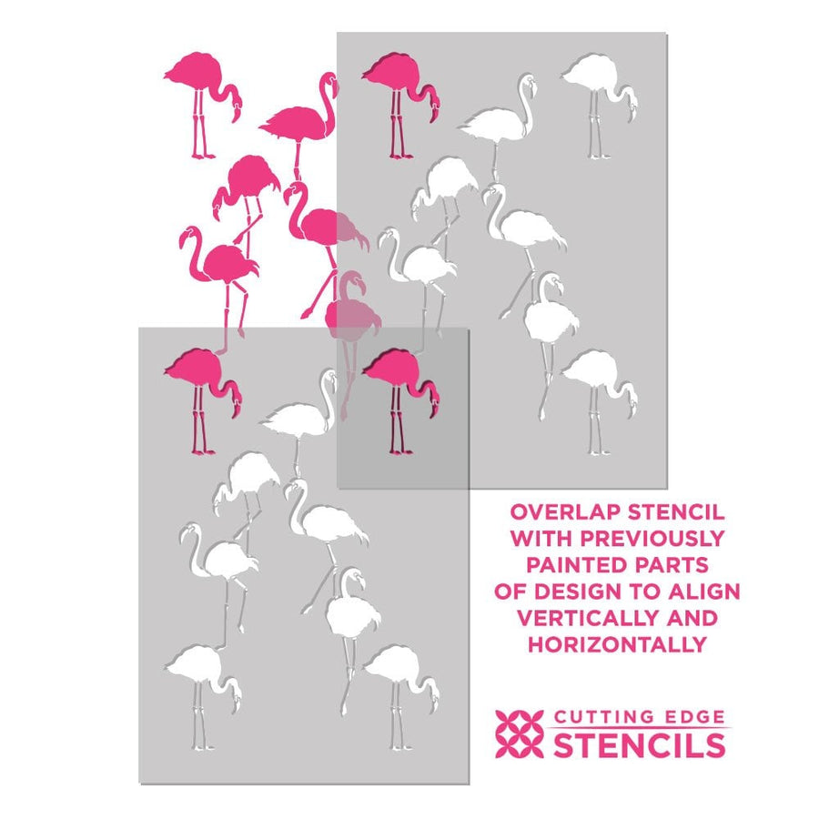 Flamingo Stencil Tropical Wall Stencils Flamingo wallpaper tropic wall decal Instructions