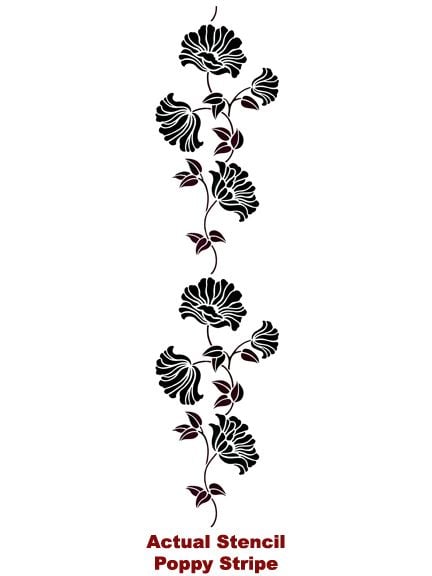 flower poppy stripe