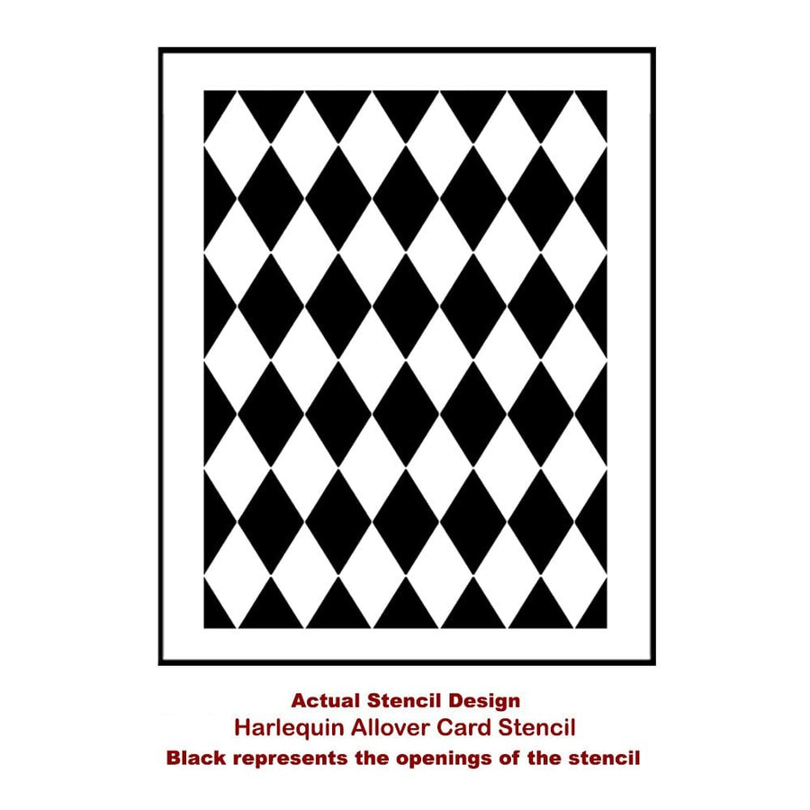 Harlequin-allover-small-card-template-stencil