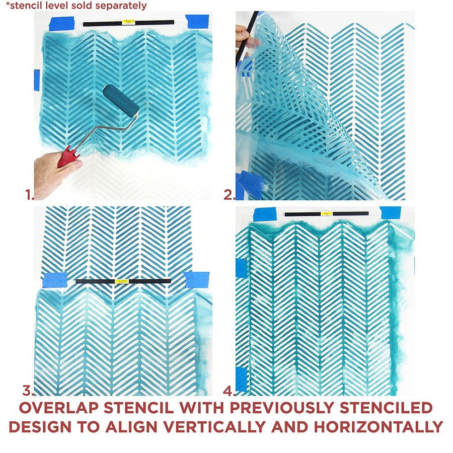 Herringbone-Stitch-Allover-stencil-Template-Instructions