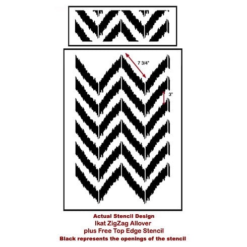 Ikat-zig-zag-stencil-design