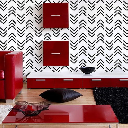 Kuba Chevron Allover Stencil