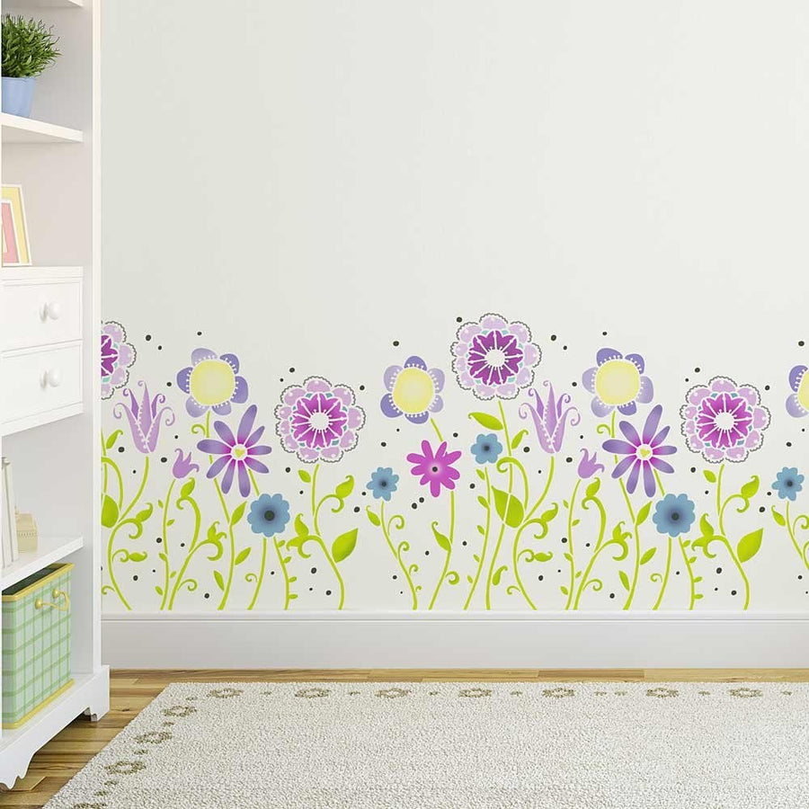 Magic-garden-stencil-border-nursery