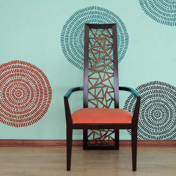 Tribal wall art stencil - trendy stencils for easy DIY wall decor
