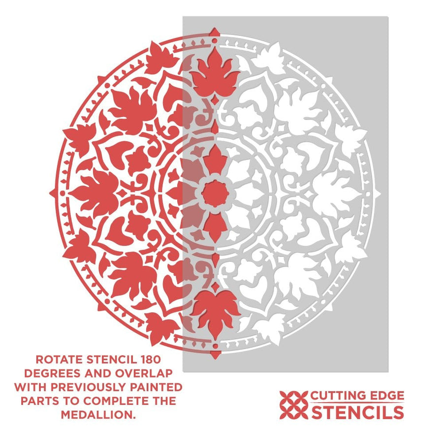 Mandala stencil Cottage garden mandala decal
