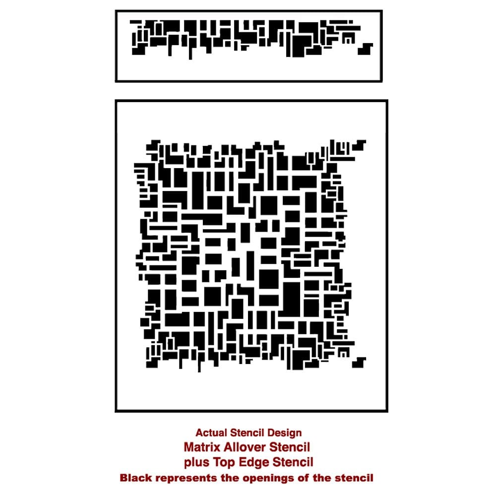 New Matrix Pattern Matrix contemporary wall pattern - trendy stencil pattern for DIY wall ...