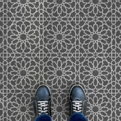 Moroccan Tile Stencil for DIY floor tiles, stenciled backsplashes and walls