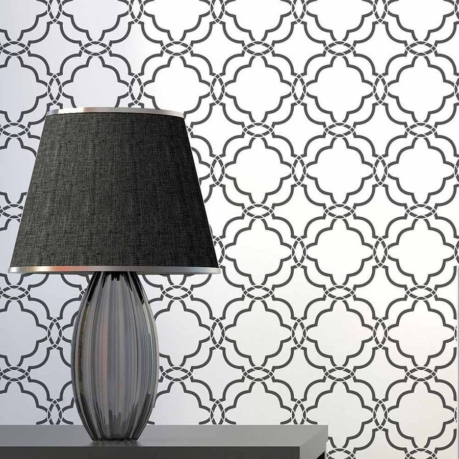 Moroccan trellis stencil pattern wall stencils