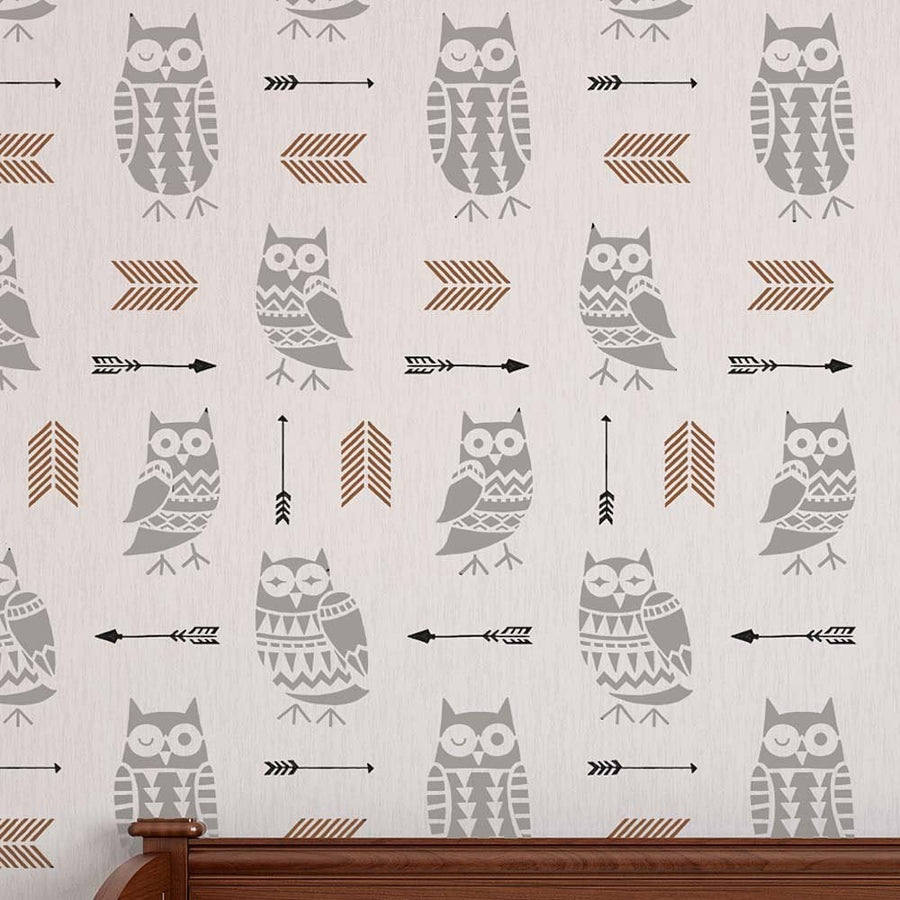 Owls-Arrows-stencils-for-nursery
