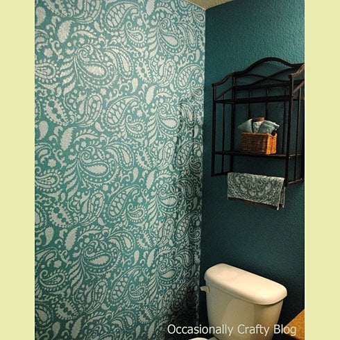 Paisley-Allover-stenciled-wall