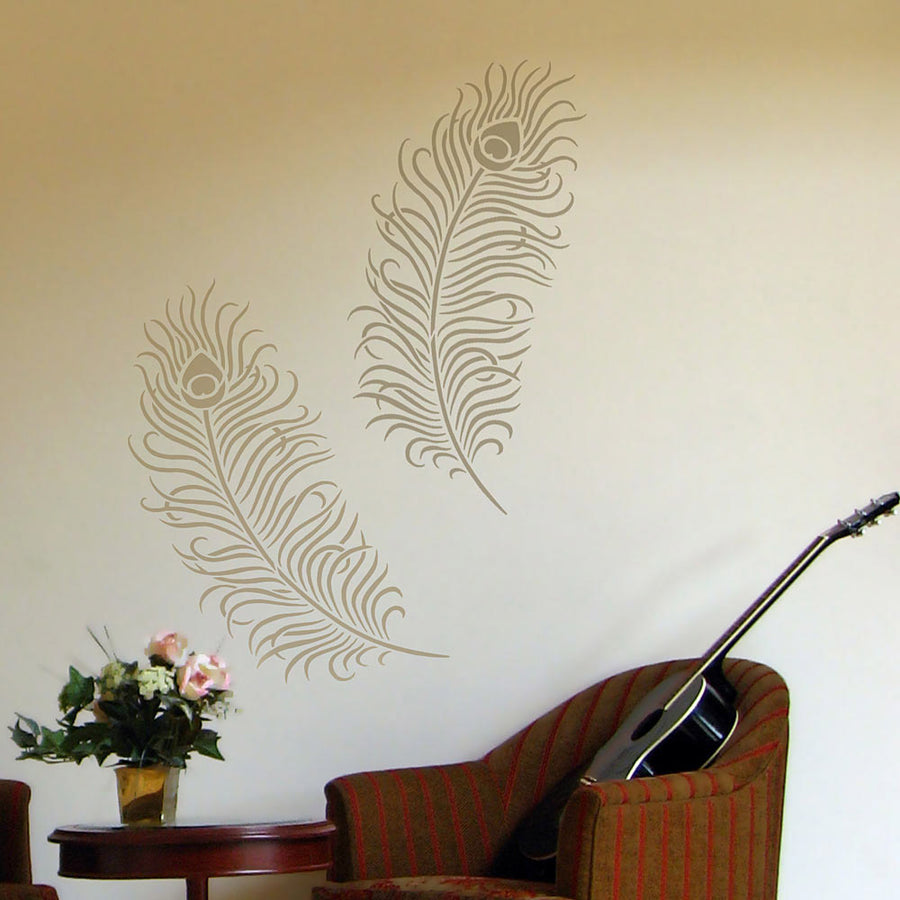Designer Peacock Allover Stencil