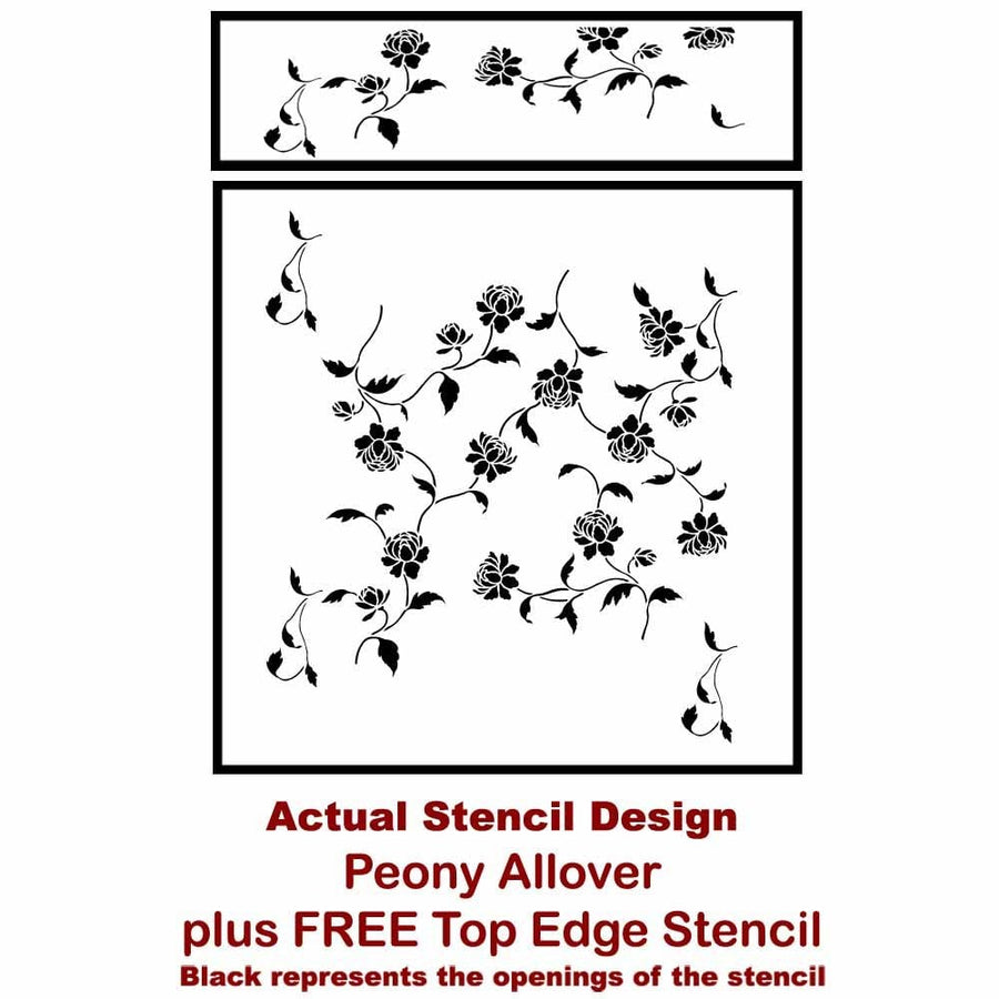 Peony-Wall-Pattern-Stencil-Floral-Design-Allover-Actual