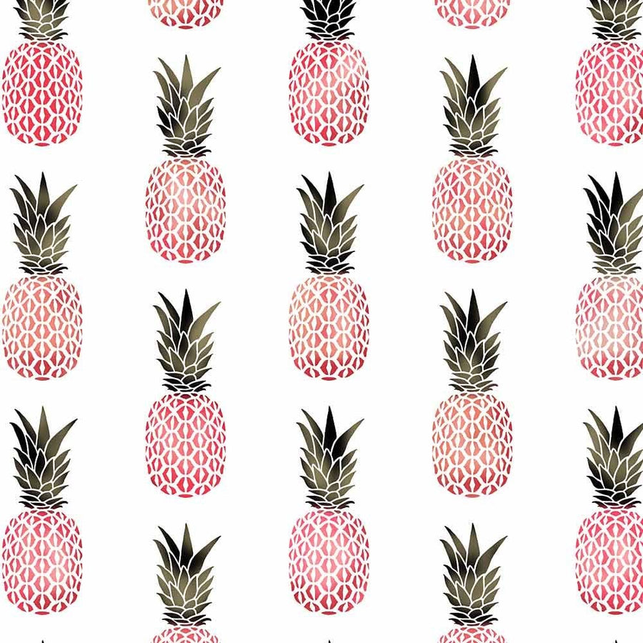 Pineapple wallpaper stencils pink pineapples