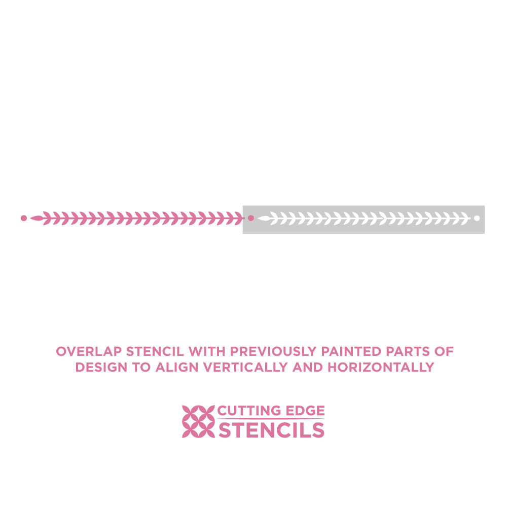 rosemary trim border stencil alignment photo